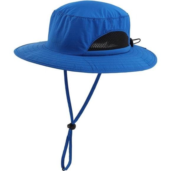 thumbnail image 2 of LLmoway Kids Sun Protection Bucket Hat - Quick-Dry Polyester, Wide Brim, Mesh Sides, Adjustable For Ages 3T-8T 2 of 11